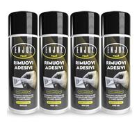 ENJOY TECH - Spray Rimuovi Etichette 4x500ml | Rimuove Adesivi, Colla e Residui da Vetro, Plastica, Metallo e Legno | Sicuro su Superfici, Non Lascia Aloni | Formula Professionale Made in Italy
