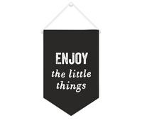Enjoy The Little Things - Striscione in tela motivazionale da appendere alla parete, striscione decorativo da parete, per soggiorno, camera da letto, ufficio, regali per le vacanze, 25,4 x 38,1 cm
