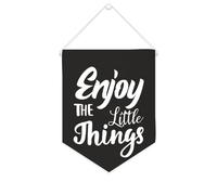 Enjoy The Little Things - Striscione motivazionale da appendere alla parete, 25,4 x 30,5 cm, decorazione da parete per camera da letto, cameretta dei bambini, decorazione per la casa