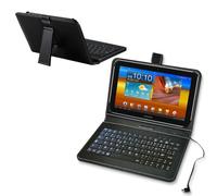 ENJOY-UNIQUE 7" - 8,9" - Custodia protettiva per tablet con tastiera AZERTY francese layout, presa micro USB, custodia universale da 7 8 pollici, compatibile con Samsung Galaxy Tab, Lenovo, ASUS