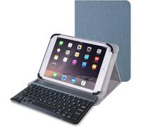 ENJOY-UNIQUE Custodia Tablet con Tastiera Bluetooth Layout Spagnolo Universale Custodia in Canapa per 9 10.1 10.8 Pollici PC per Samsung Galaxy Tab, Lenovo M10, Fire HD, TECLAST Android Tablet