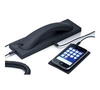 ENJOY-UNIQUE Ricevitore per telefono con microfono da 3,5 mm, stile retrò, per cellulare, tablet, laptop, con pulsante di risposta e comoda chiamata, regalo per genitori