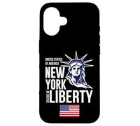 Enjoy Wear Cool NYC New York City Statue of Liberty Graphic Custodia per iPhone 16
