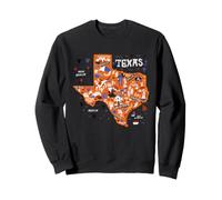 Enjoy Wear Cool Texas Map Tee Shirts, Wild Texas USA Felpa