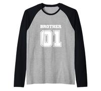 Enjoy World No.1 Brother 01 Sport Style, Best Lil. Bro Ever Maglia con Maniche Raglan
