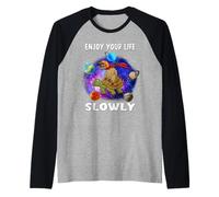 Enjoy Your Life Slowly Turtle Sloth Funny Sloths Turtles Maglia con Maniche Raglan