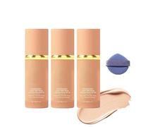 Enjoyaitlife Foundation 4 in 1, 4 in 1 Foundation Concealer, Hydrating Full Coverage Concealer, Long-Lasting, Skincare, Suitable for Various Skin Types (3Pcs, 30g)