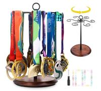 Enjoyard Porta medaglie girevole a 360 gradi, supporto per medaglie per 30 + medaglie, ganci per medaglie, per calcio, corsa, nuoto, la scelta per rappresentare l'onore