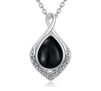enjoylifecreative Collana da donna con nodo celtico, in argento Sterling 925, con simbolo dell'infinito, pietra portafortuna, gioiello celtico, regalo per donne e ragazze, Argento sterling, Nessuna