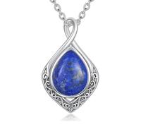 enjoylifecreative Collana da donna con nodo celtico, in argento Sterling 925, con simbolo dell'infinito, pietra portafortuna, gioiello celtico, regalo per donne e ragazze, Argento sterling, Nessuna
