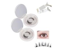 Enjuvie Magnetic Eyelashes Kit, Enjuvie Magnetic Lashes, Magnetic Lashes with Applicator Enjuvie, Double Sided Magnetic Eyelashes, Reusable Glueless Magnetic Eyelashes Natural Look (2set,USB11)