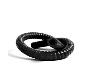 ENKATEC® Ultraflex 1000mm Silikonschlauch Spiralschlauch Stahldrahtspirale ID 13-54mm, Farbe :Schwarz, Innendurchmesser:25mm