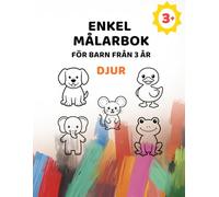 Enkel Målarbok för barn från 3 år: Djur: Stora bilder med extra tjocka linjer