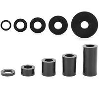 Enkotrade 10 pezzi distanziatori per M8 | 20 x 8,4 x 20 mm | Distanziatori rotondi in plastica rondelle distanziatori boccole filettate