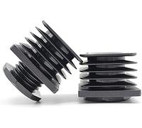 Enkotrade 10 tappi di regolazione con filettatura per tubi quadrati, mm, guide di regolazione in plastica poliammide di alta qualità, portata fino a 400 kg, tappi quadrati (10, 60 x 60 mm)