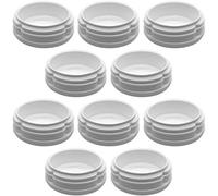 Enkotrade 10 tappi lamellari bianchi rotondi Ø 40 mm, tappo per tubi, copertura per tubi in polietilene di alta qualità, tappo, tappi di terminale, tappi per tubi rotondi
