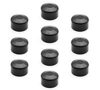 Enkotrade - 10 tappi per recinzioni, colore nero, per diametro esterno di 42 mm, tappi per tubi in plastica di alta qualità, a forma piramidale tonda, per pali di recinzione, per recinzioni