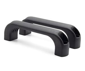 Enkotrade 2 maniglie con fori passanti, larghezza: 110 mm, in plastica, a forma di D, per mobili