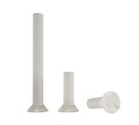 Enkotrade 21 pezzi M6, 60mm, viti a testa svasata con scanalatura, viti in plastica, set di viti in nylon, assortimento di viti in plastica