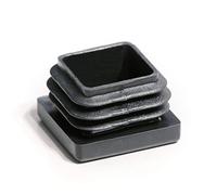Enkotrade 21 Tappi a lamelle per tubi quadri, tappi per tubi in polietilene di alta qualità, tappi terminali per tubi a sezione quadra, 18 x 18 mm
