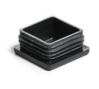 Enkotrade 21 Tappi a lamelle per tubi quadri, tappi per tubi in polietilene di alta qualità, tappi terminali per tubi a sezione quadra, 40 x 40 mm