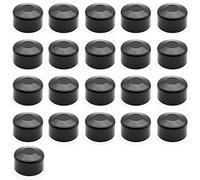 Enkotrade - 21 tappi per recinzioni, colore nero, per diametro esterno di 42 mm, tappi per tubi in plastica di alta qualità, a forma piramidale tonda, per pali di recinzione, per recinzioni