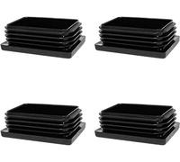 Enkotrade - 4 feltrini lamellari per tubi rettangolari, 45 x 20 mm, copertura per tubo in polietilene di alta qualità