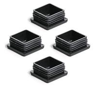 Enkotrade 4 Tappi a lamelle per tubi quadri, tappi per tubi in polietilene di alta qualità, tappi terminali per tubi a sezione quadra, 45 x 45 mm