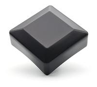 Enkotrade 4 tappi per recinzione, colore nero, per dimensioni esterne 80 x 80 mm, tappi per tubi in plastica di alta qualità, a piramide quadrate, per pali di recinzione, per pali di recinzione