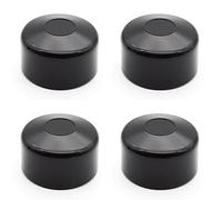 Enkotrade - 4 tappi per recinzioni, colore nero, per diametro esterno di 76 mm, tappi per tubi in plastica di alta qualità, a forma piramidale tonda, per pali di recinzione, per recinzioni