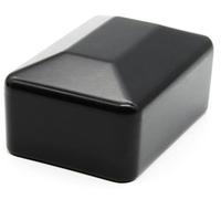 Enkotrade 4 tappi per recinzioni, colore nero, per dimensioni esterne 40 x 60 mm, tappi per tubi in plastica di alta qualità, a piramide rettangolari, per pali di recinzione, per pali di recinzione,