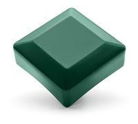 Enkotrade 4 tappi per recinzioni, colore verde, per dimensioni esterne 60 x 60 mm, tappi per tubi in plastica di alta qualità, piramide, quadrati, per pali di recinzione, per recinzioni