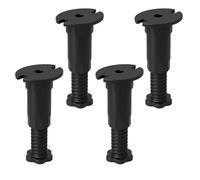 Enkotrade Piedini per mobili, 4 pezzi, regolabili in altezza, 10-17 cm, in plastica, da avvitare, piedini regolabili per mobili, per letto, tavolino da caffè