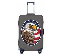 EnkzpoHen American Bald Eagle Print - Copertura elastica per valigia, adatta per viaggi di lavoro e vacanze (da S a XL), Nero , L