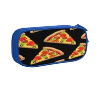 EnkzpoHen Astuccio da viaggio ad alta capacità con stampa a pizza, per ufficio e casa, cerniera a doppio strato, Blu, Taglia unica, Set di zaini per la scuola