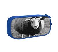 EnkzpoHen Astuccio da viaggio ad alta capacità con stampa di pecora e agnello, per ufficio e casa, cerniera a doppio strato, Blu, Taglia unica, Set di zaini per la scuola