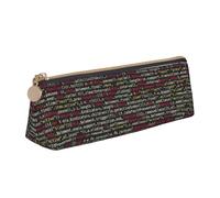 EnkzpoHen Astuccio per matite con stampa codice programmatore, astuccio compatto ed elegante in pelle con cerniera, elegante, portatile