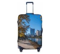 EnkzpoHen Austin Texas - Copertura elastica per valigia, adatta per viaggi di lavoro e vacanze (dalla S alla XL), Nero , L