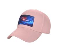 EnkzpoHen Berretto da baseball unisex con stampa galassia rossa, blu, cappello da sole leggero regolabile per golf corsa, rosa, Taglia unica