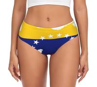 EnkzpoHen Biancheria intima triangolare da donna senza cuciture con stampa bandiera del Venezuela, comfort, morbido elasticizzato, mutandine non visibili, Nero , L