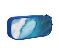 EnkzpoHen Big Ocean Wave - Astuccio da viaggio ad alta capacità, con stampa HD, per ufficio e casa, cerniera a doppio strato, Blu, Taglia unica, Set di zaini per la scuola