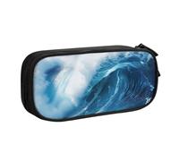 EnkzpoHen Big Ocean Wave - Astuccio da viaggio ad alta capacità, con stampa HD, per ufficio e casa, cerniera a doppio strato, Nero , Taglia unica, Set di zaini per la scuola