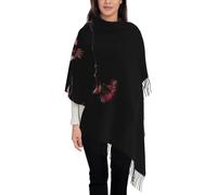 EnkzpoHen Calda sciarpa giapponese con stampa di fiori di ciliegio per le donne, elegante scialle da viaggio per tutti i giorni