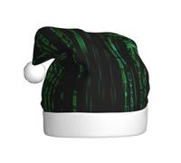 EnkzpoHen Cappello di Natale unisex con stampa Hacker Era,Decorazione per feste di vacanza,Comodo copricapo natalizio