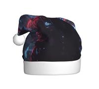 EnkzpoHen Cappello di Natale unisex con stampa Hacker Era,Decorazione per feste di vacanza,Comodo copricapo natalizio