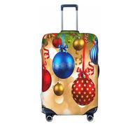 EnkzpoHen Copertura elastica per valigia con stampa Merry Christmas, adatta per viaggi di lavoro e vacanze (da S a XL), Nero , S