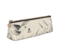 EnkzpoHen Erba e colomba stampa astuccio, compatto ed elegante custodia in pelle con cerniera, elegante, portatile