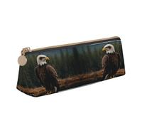 EnkzpoHen Flying Eagle Print Pencil Case, compatto ed elegante astuccio in pelle con cerniera, elegante, portatile