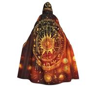 EnkzpoHen Gears Clock Bronze Century Print Full Length Mantello con cappuccio per adulti, per feste, cosplay ed eventi di carnevale