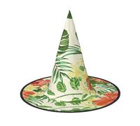 EnkzpoHen Hojas Tropicales Y Flores Cappello da mago di Halloween, comodo, leggero, per feste
